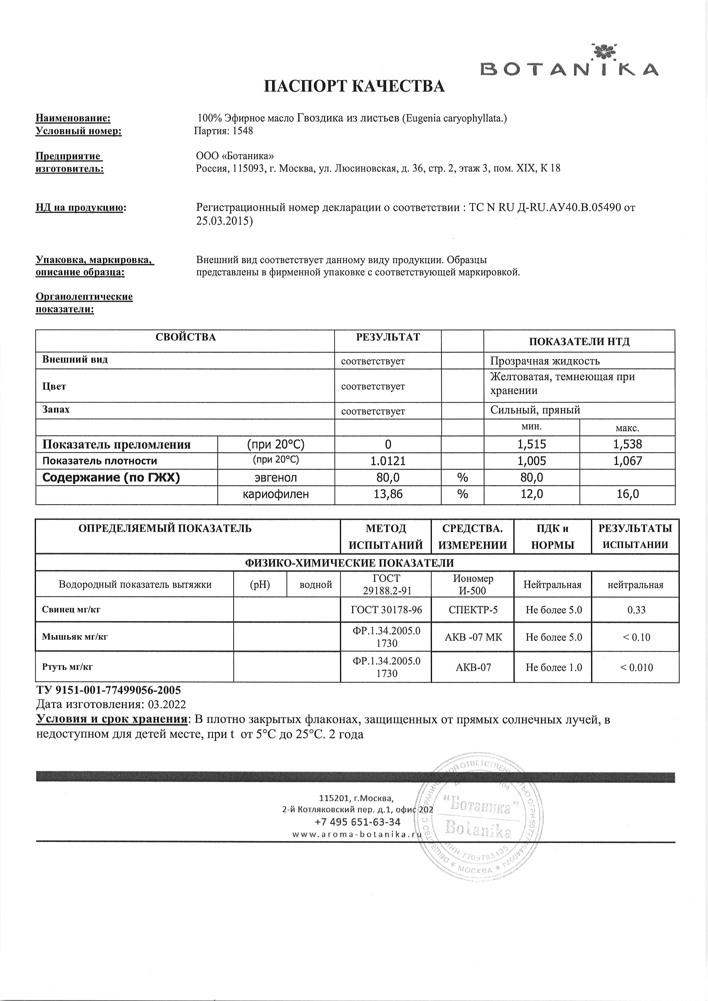 Паспорт №032022